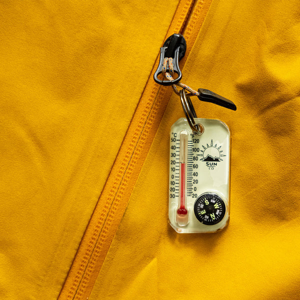 Sun Company LumaGage - Luminous Zipper Pull Compass & Thermometer
