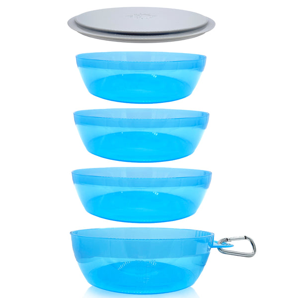 Swissgear 3335 Collapsible Bowls & Can Lid Set - Blue