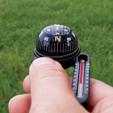 ball compass and thermometer carabiner hiking